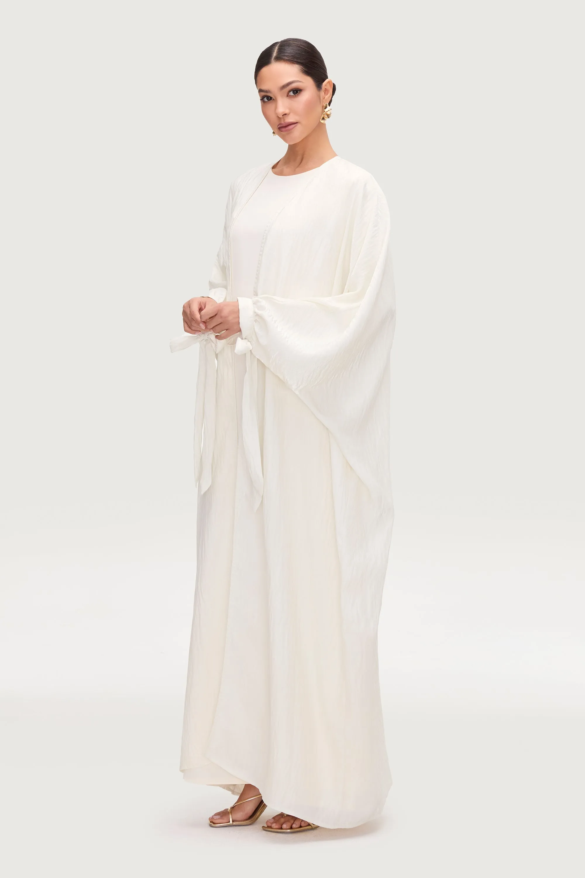Safiyah Open Abaya - Moonbeam