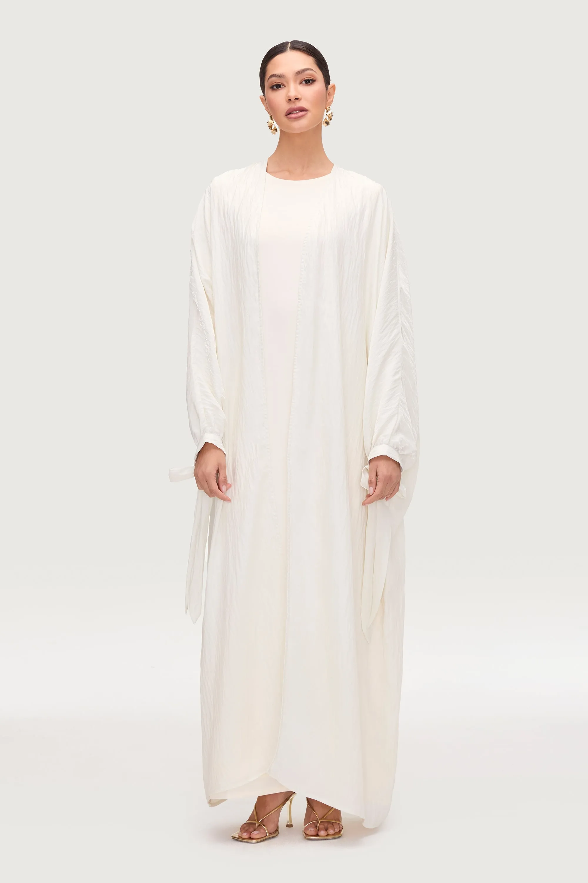 Safiyah Open Abaya - Moonbeam
