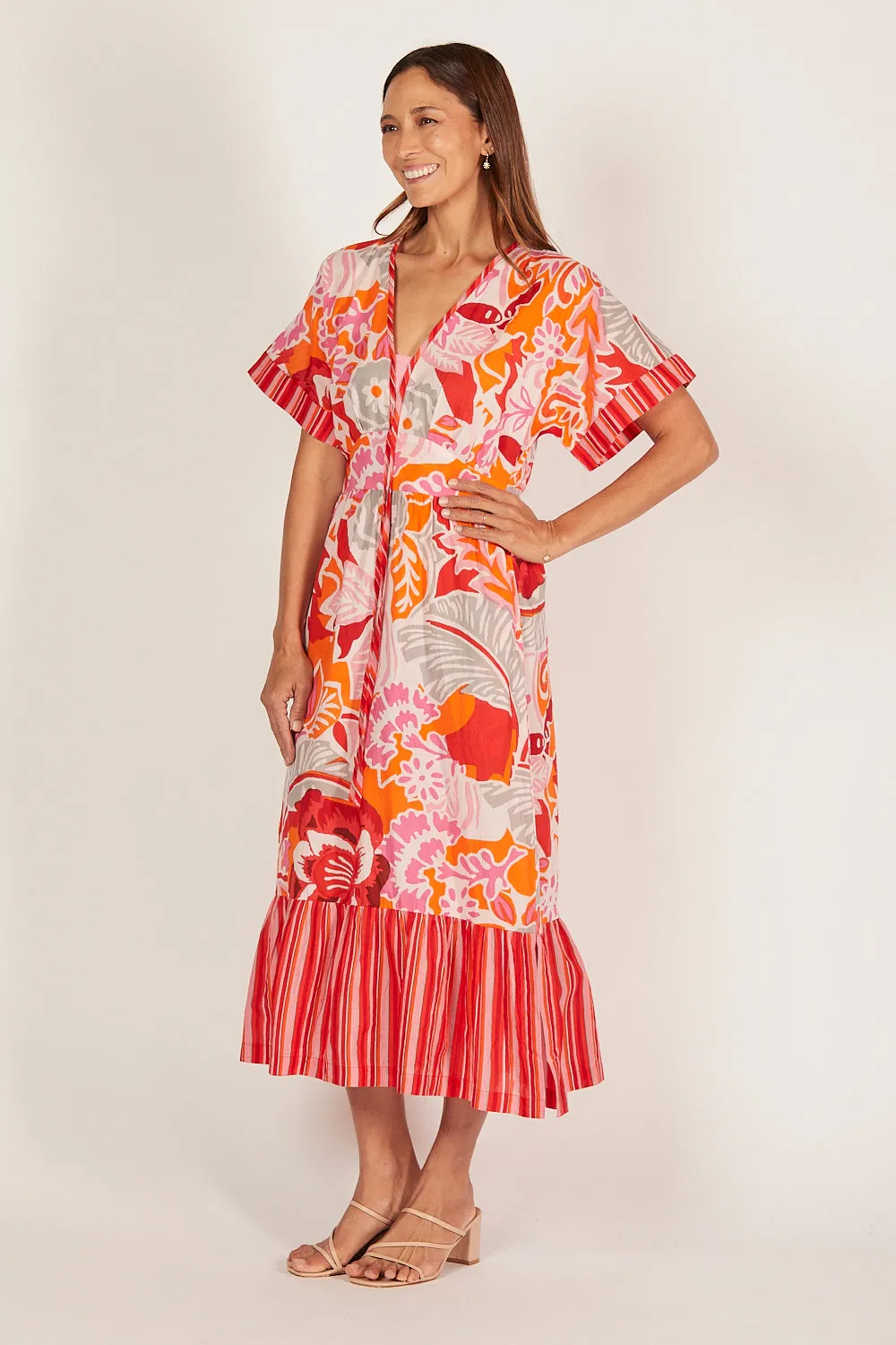 Selma Maxi Dress in Coralene