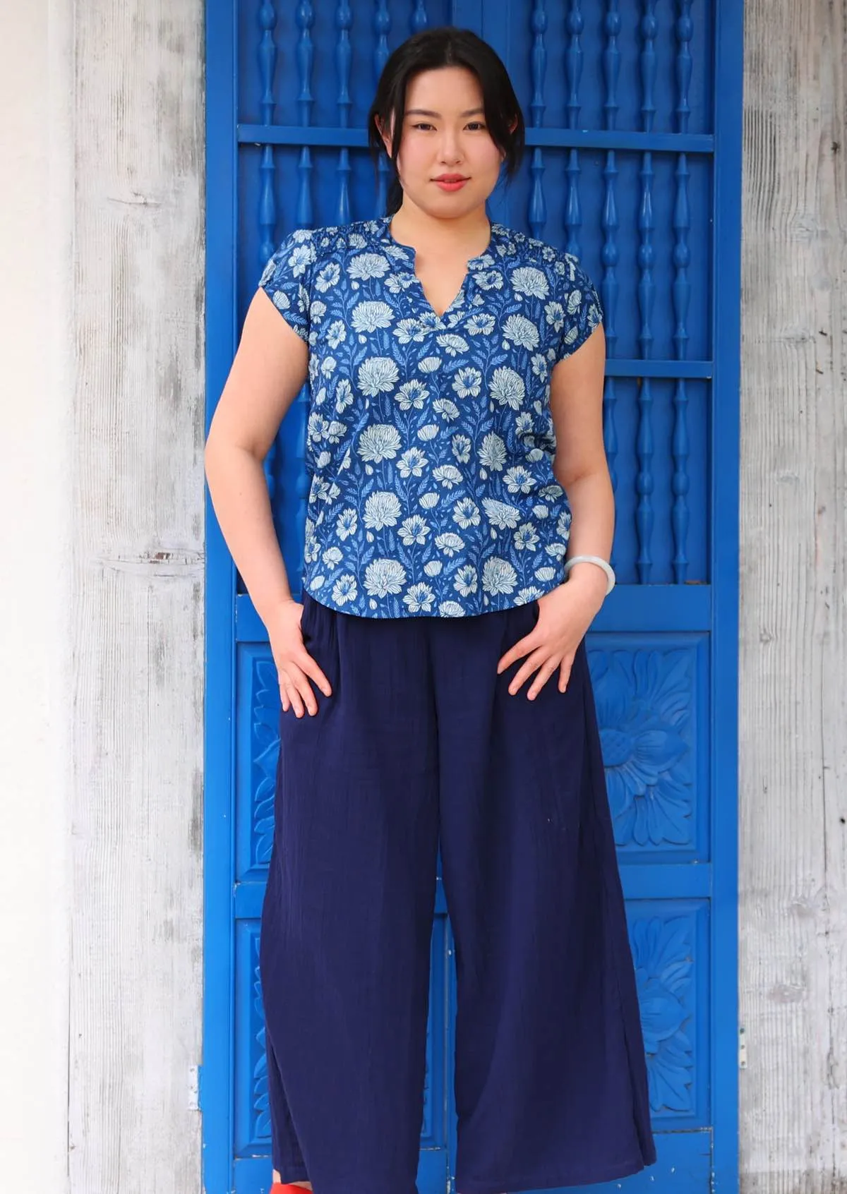 Sky Blouse Blue Meadow