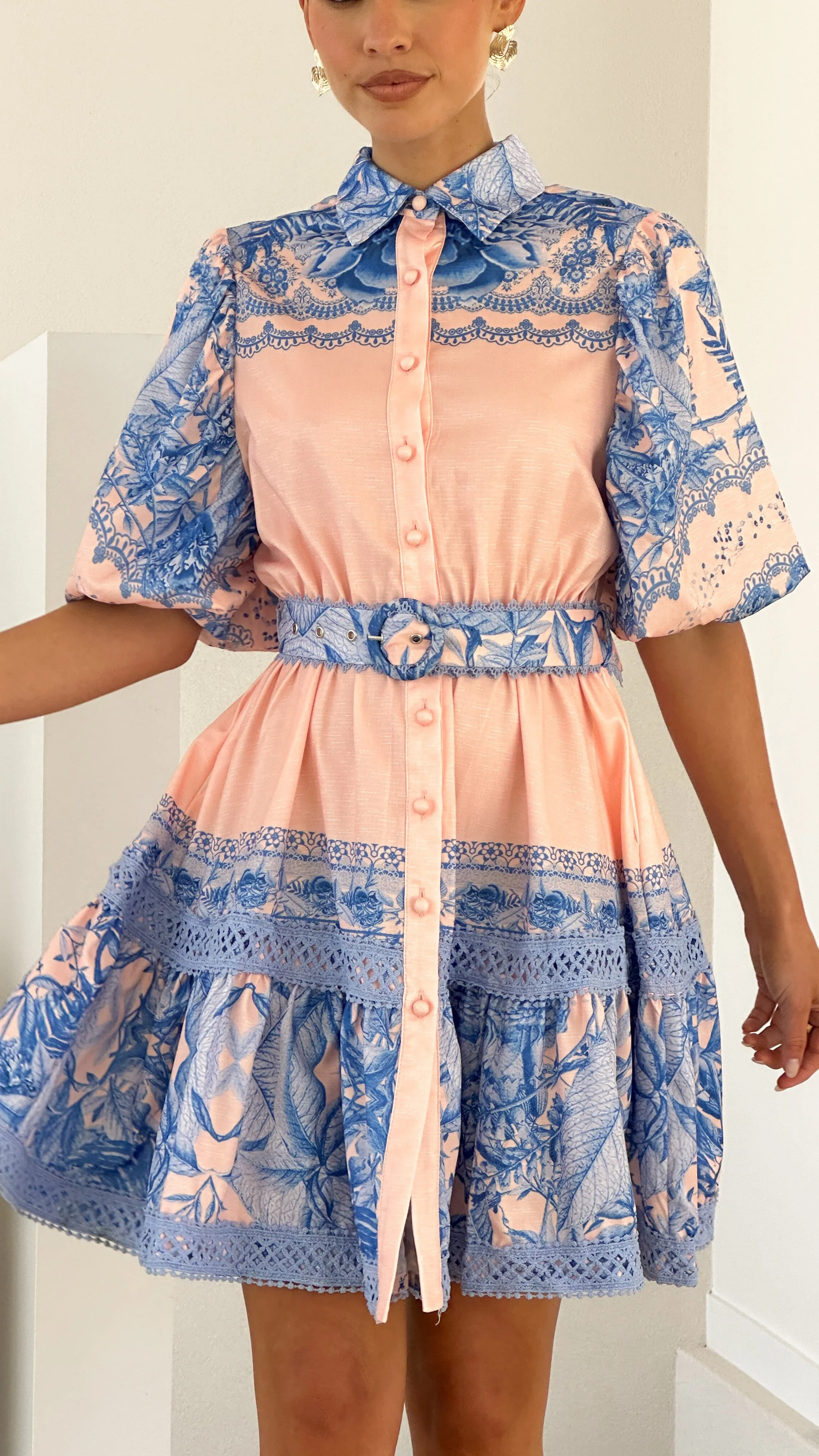 Taichi Mini Dress - Madeline Blue