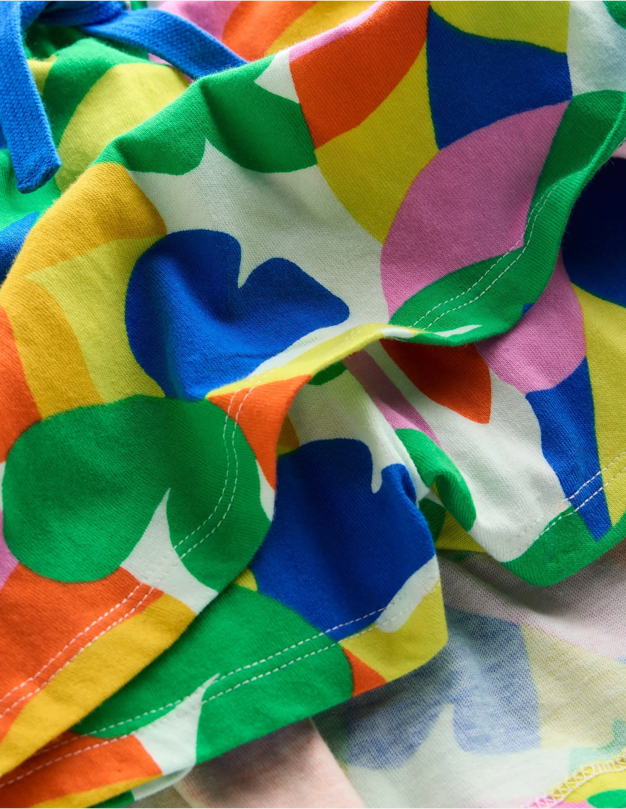 Tiered Jersey Skort-Multi Abstract Palm