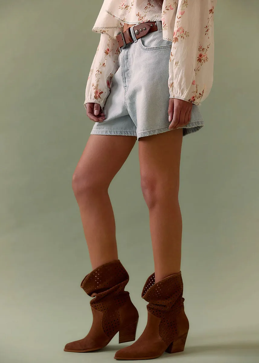 Tippi Denim Shorts - Babalon Blue