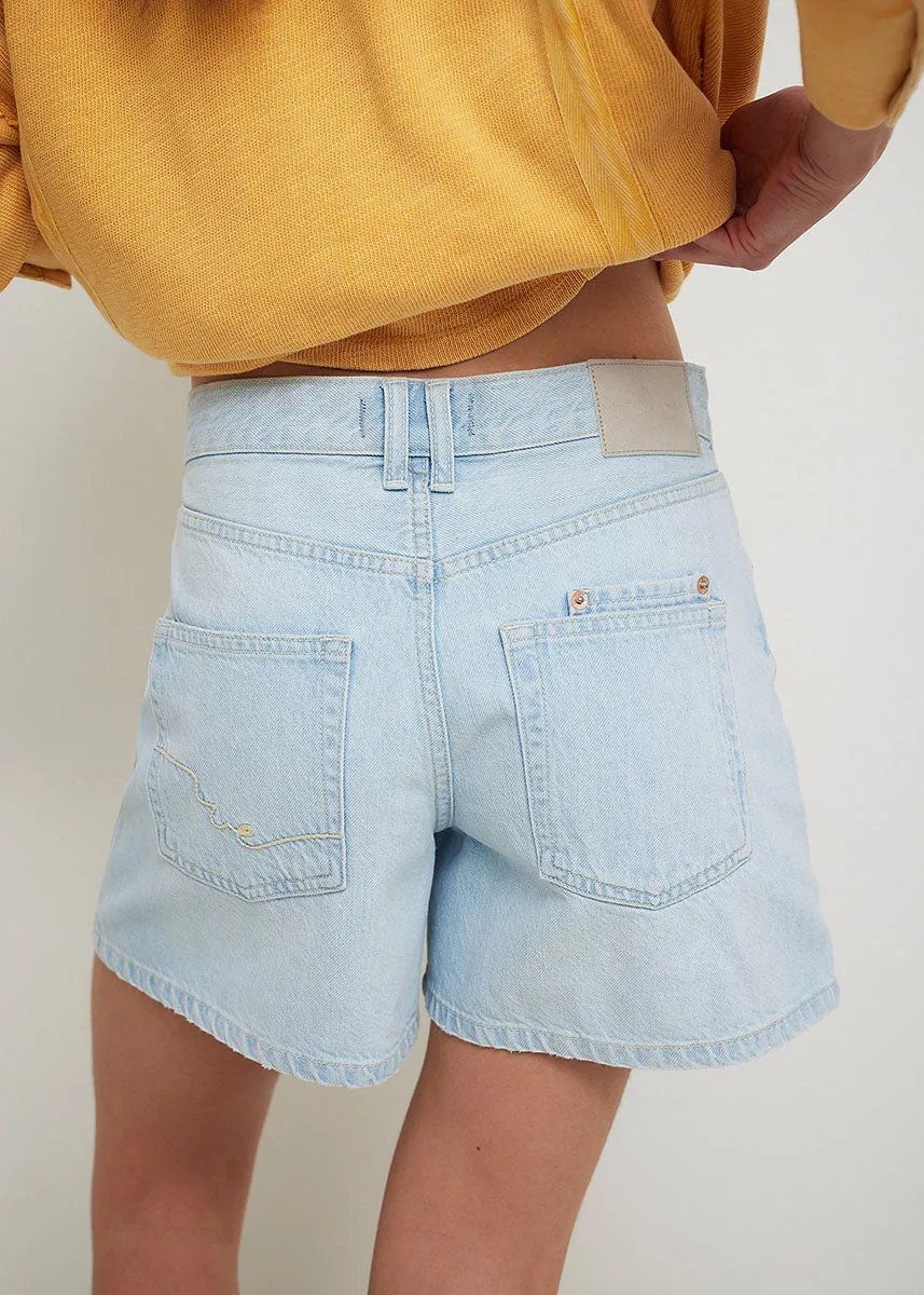 Tippi Denim Shorts - Babalon Blue