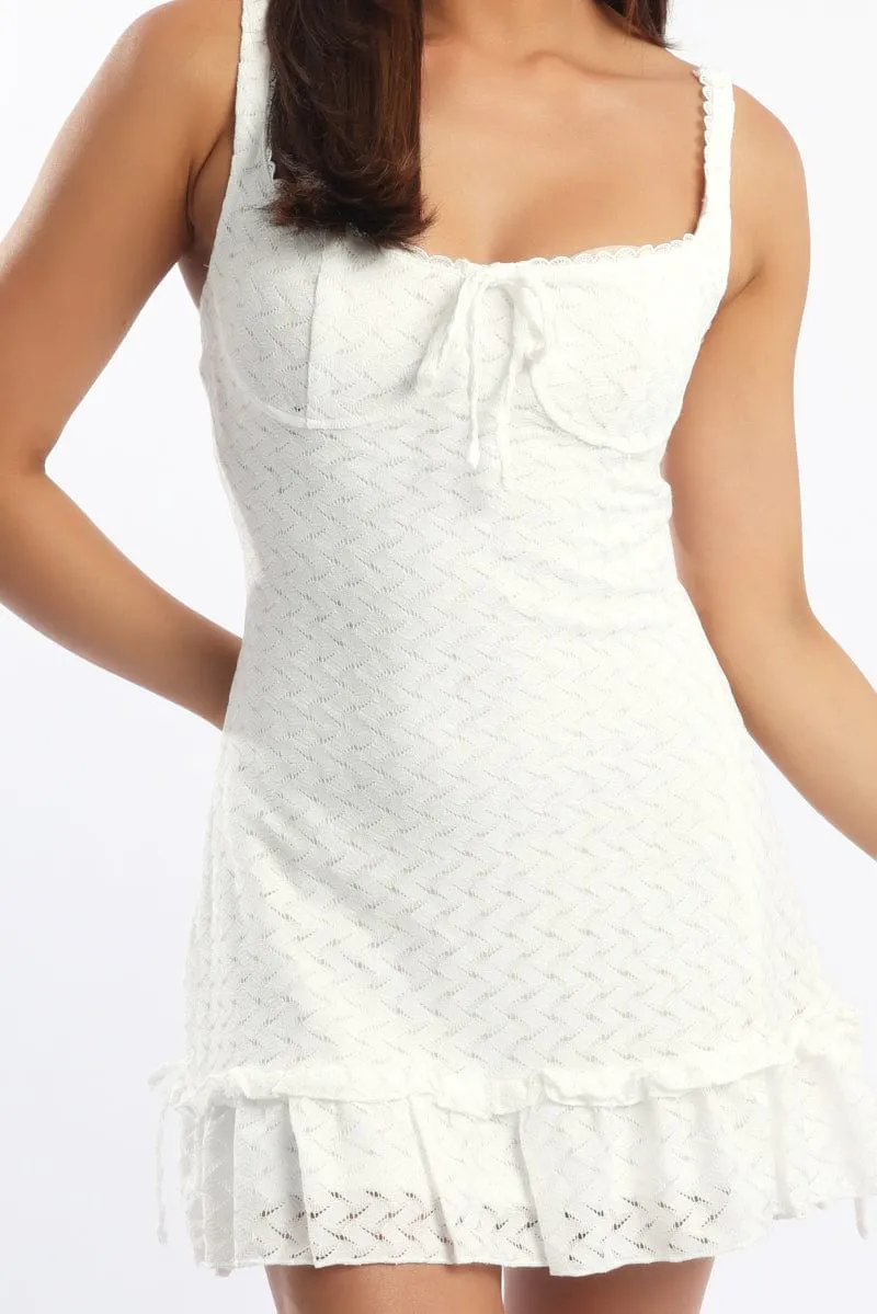 White Mini Dress Lace