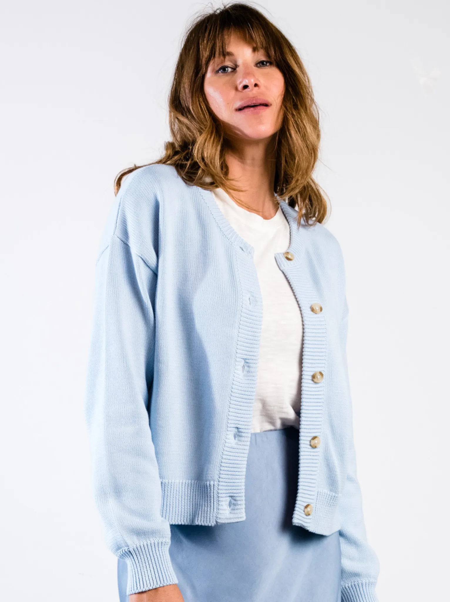 Willow Classic Cardigan - Clear Sky
