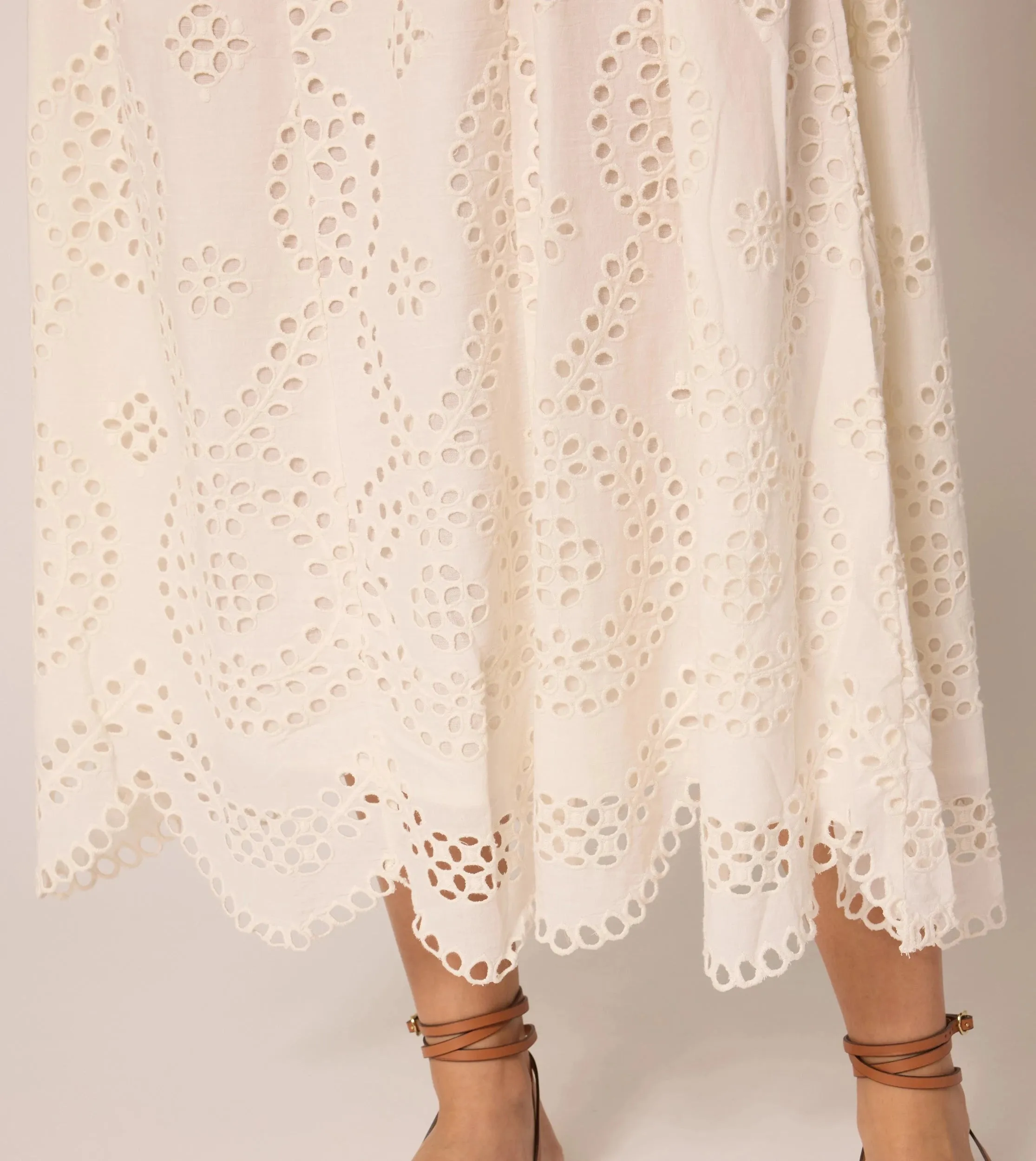 Yesenia Midi Dress | Ivory Eyelet